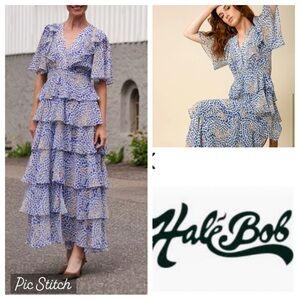 Hale Bob Ainsley Los Angeles Tiered Maxi Dress